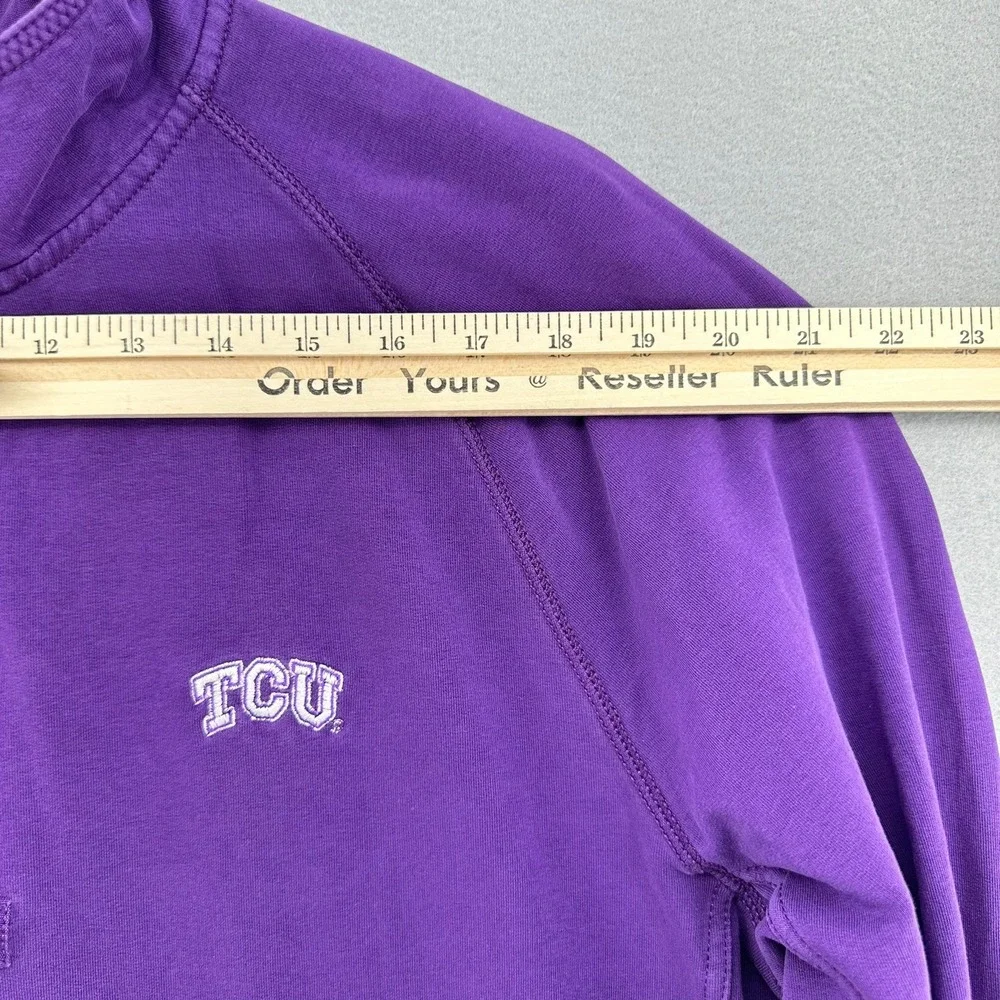 Tommy Bahama Purple TCU Horned Frogs Quarter Zip Sweatshirt Pullover‎ Men's L